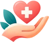 Hand holding heart