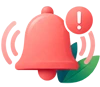Coral coloured alarm bell
